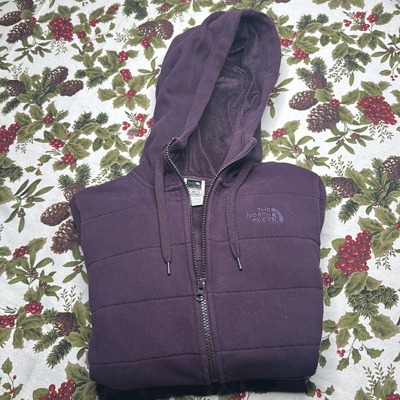The North Face sherpa lined zip up hoodie Purple size small petite - Picture 5 of 13